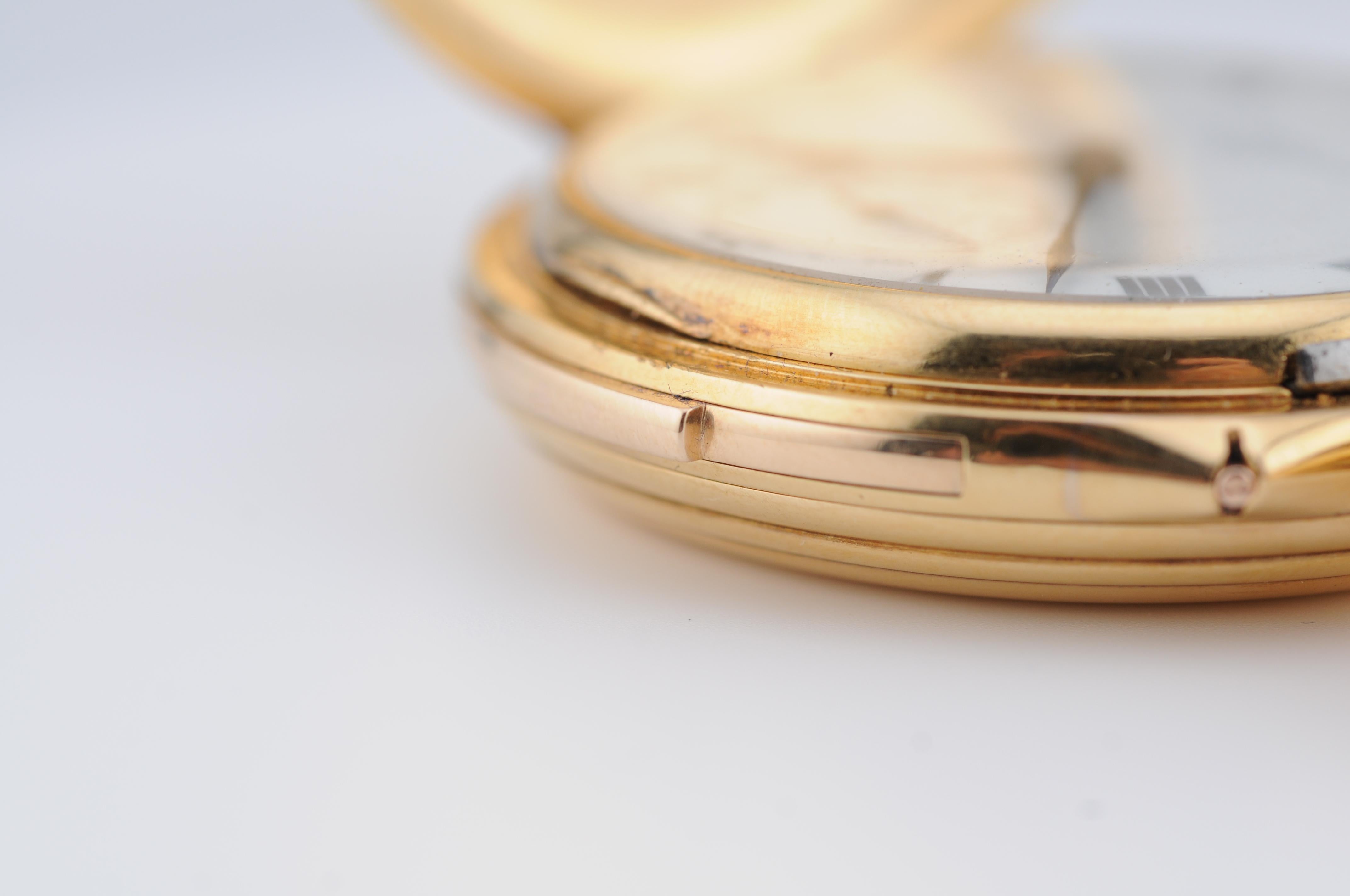 Clerke Royal Pocket Watch – 18K Solid Yellow Gold For Sale 12