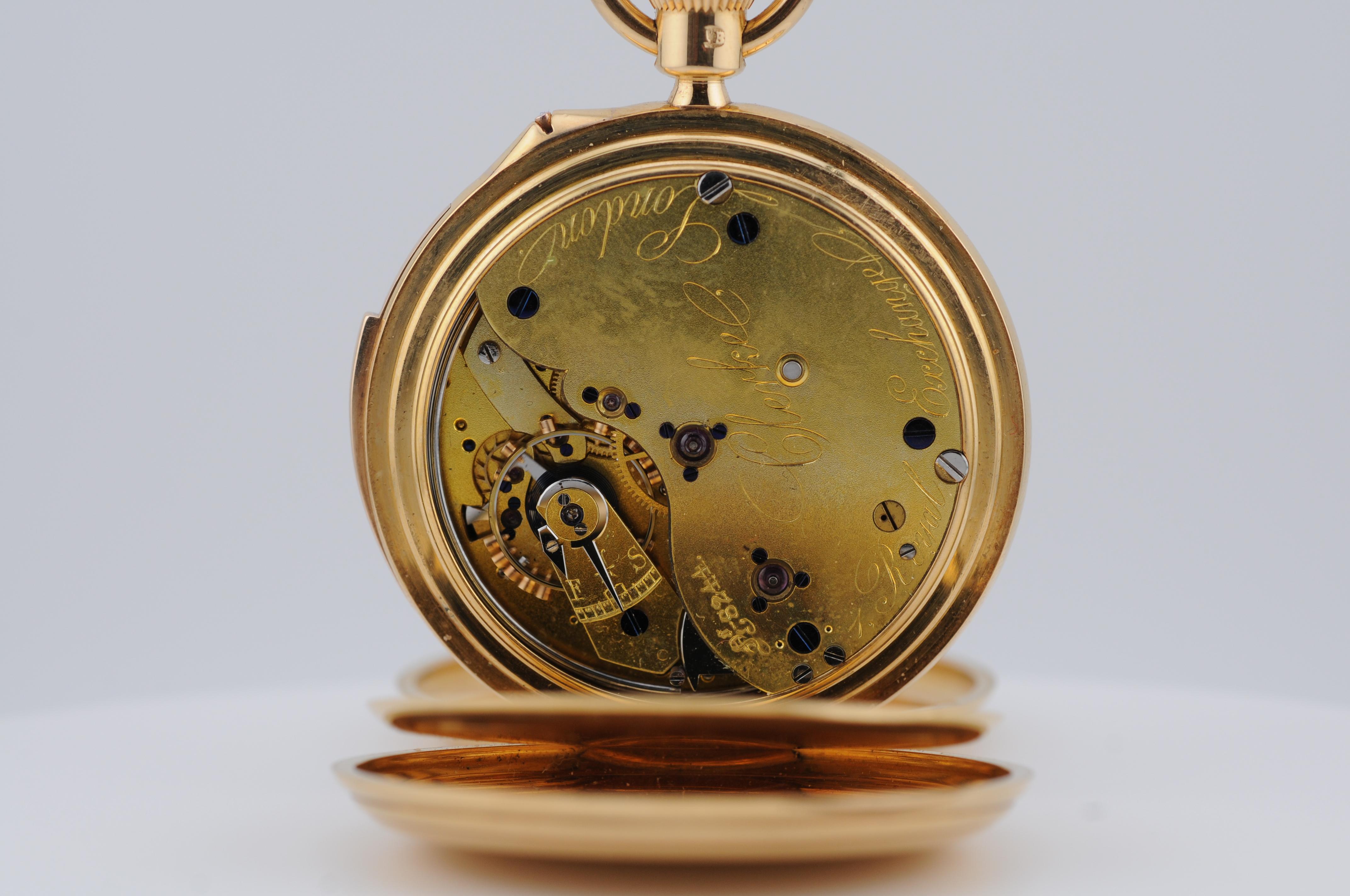 Clerke Royal Pocket Watch – 18K Solid Yellow Gold For Sale 1