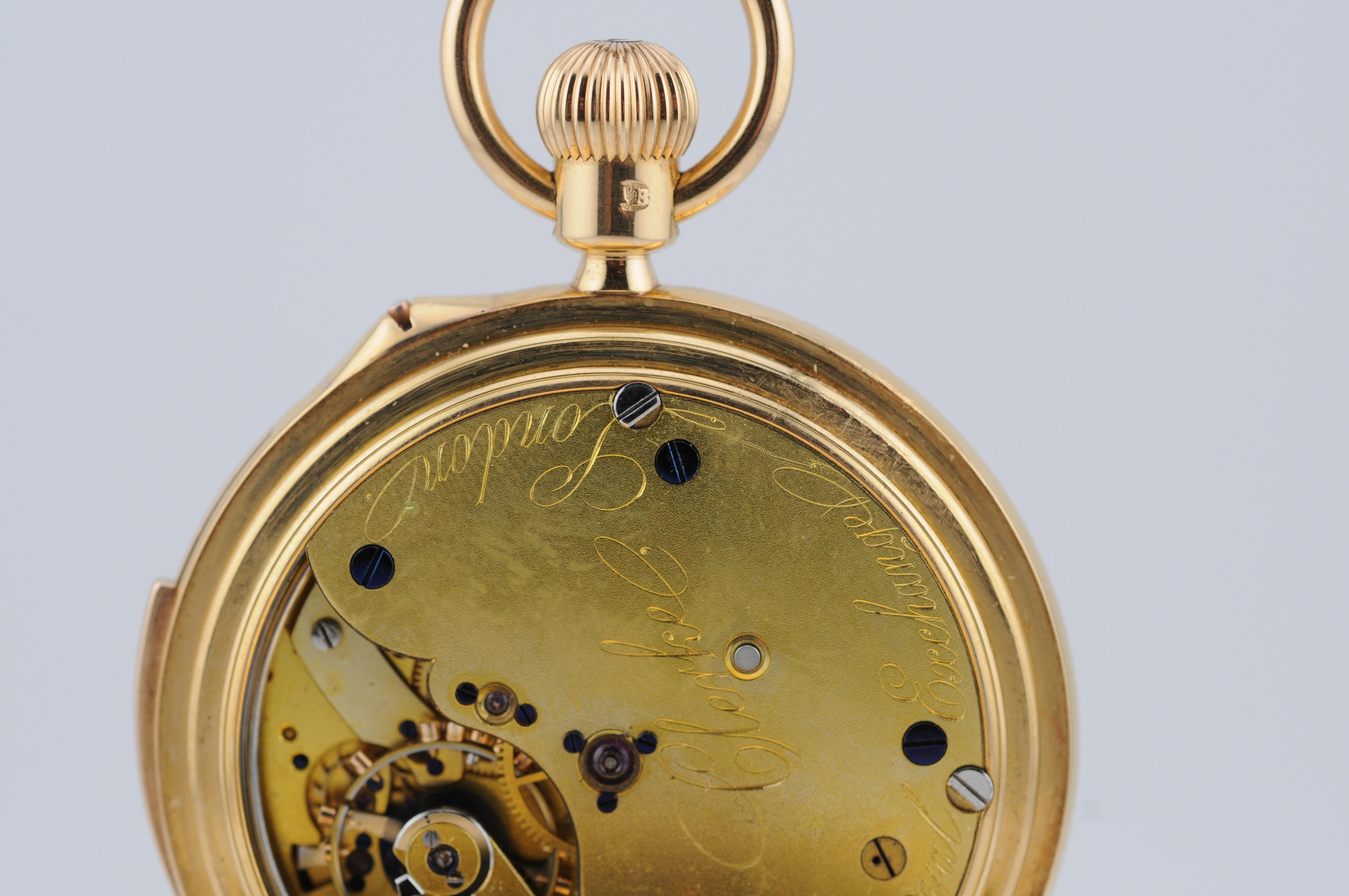 Clerke Royal Pocket Watch – 18K Solid Yellow Gold For Sale 2