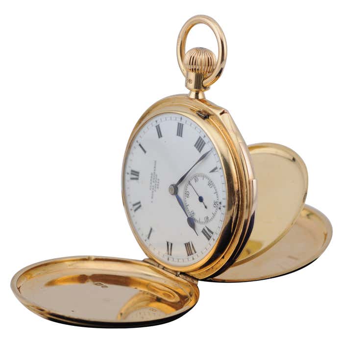 Cleke Clerke Royal Pocket Watch – 18K Solid Yellow Gold For Sale at 1stDibs