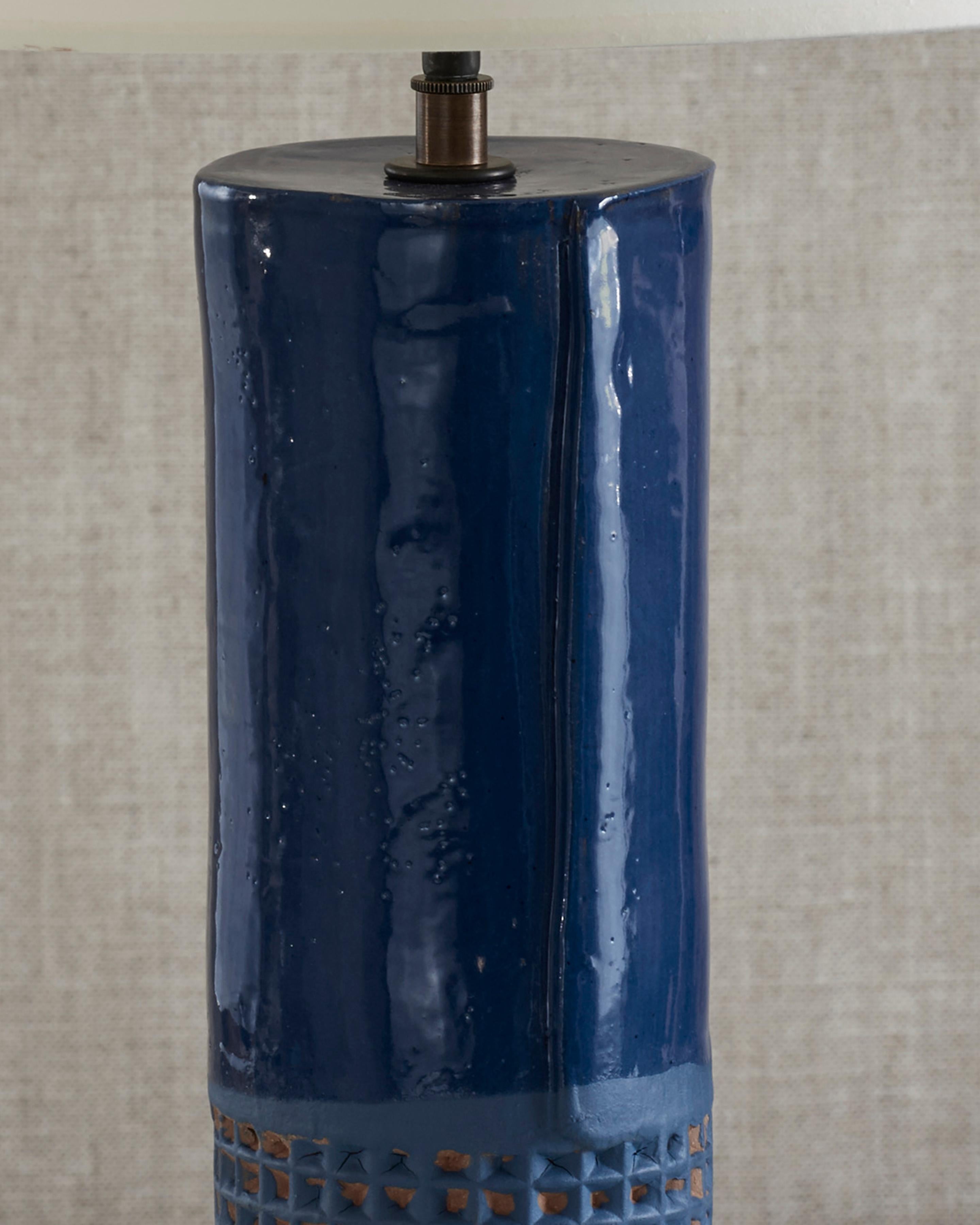 American Clermont Lamp, Ceramic Sculptural Table Lamp by Dumais Made