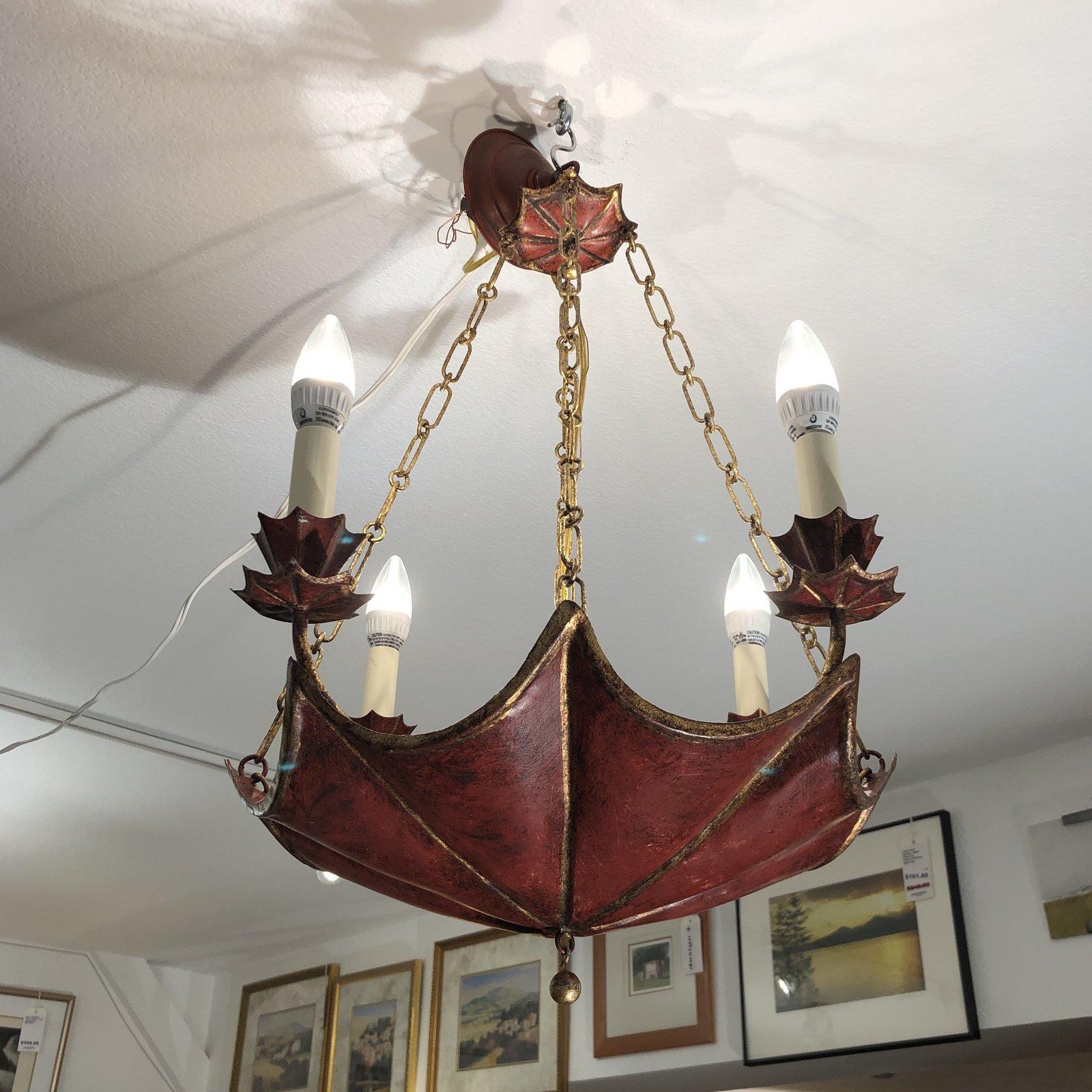 Clermont Toile Chandelier, by Vaughan In Good Condition For Sale In San Francisco, CA