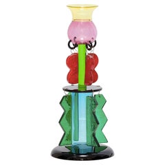 Clesitera Vase by Ettore Sottsass, Hand-Blown Murano Glass, Memphis 1986, Italy