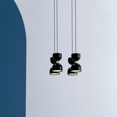 Clessidra Eight-Light Black Ceiling Lamp by Matteo Zorzenoni
