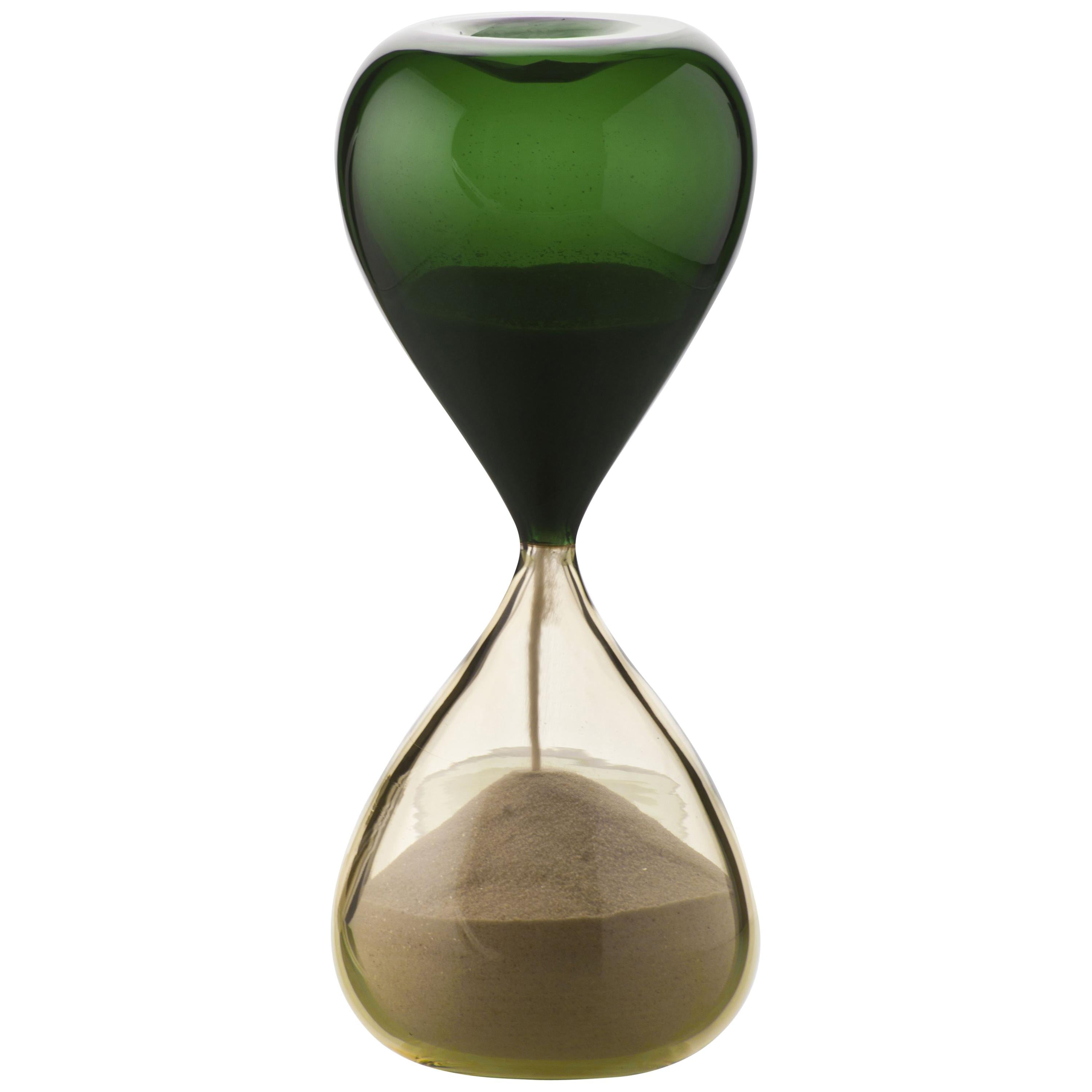 Clessidra Glass Hourglass in Green and Sand by Venini For Sale at 1stDibs |  hourglass for sale, green hourglass, hour glass for sale