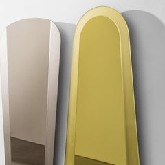 Clessidra, Yellow Gold Wall Mirror, Made in Italy
