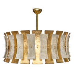 Kronleuchter aus Muranoglas mit Zierblattmuster