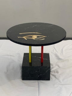 Cleto Munari Horus Coffee Table, Unique Piece with Inlaid Marble