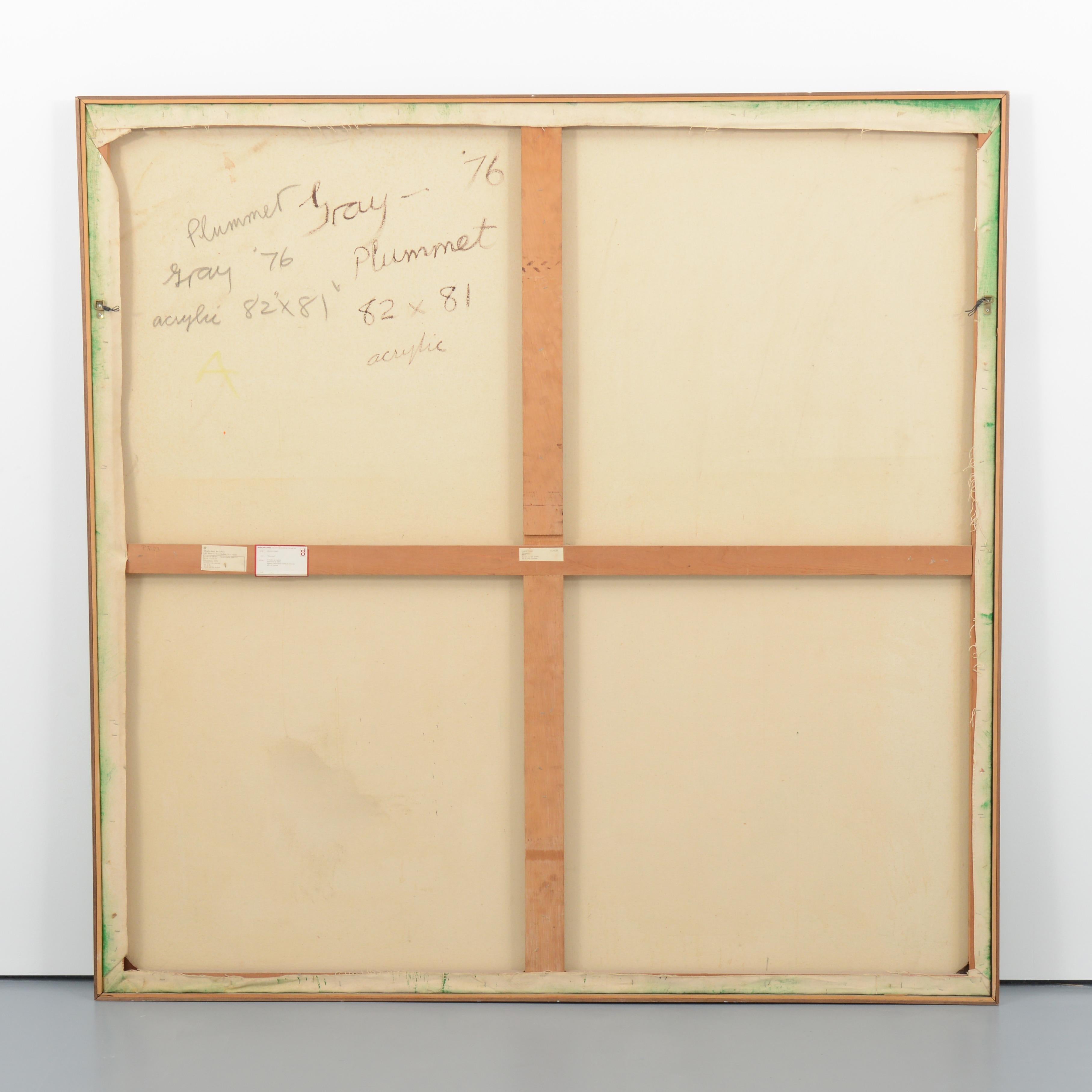 Grande quadro astratto di Cleve Gray, PLUMMET, 82 