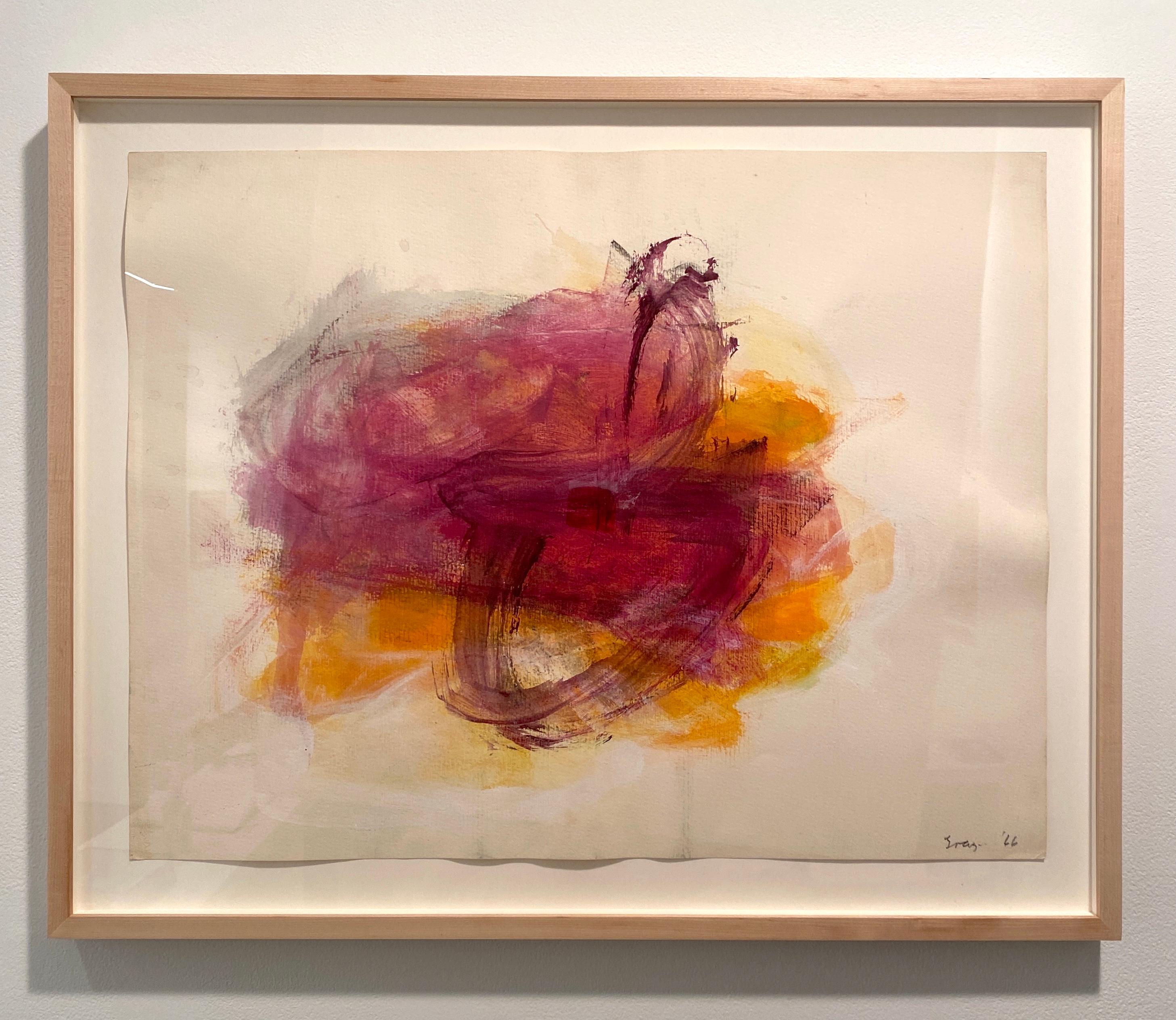 Dibujo inverso 2 (naranja) - Painting de Cleve Gray