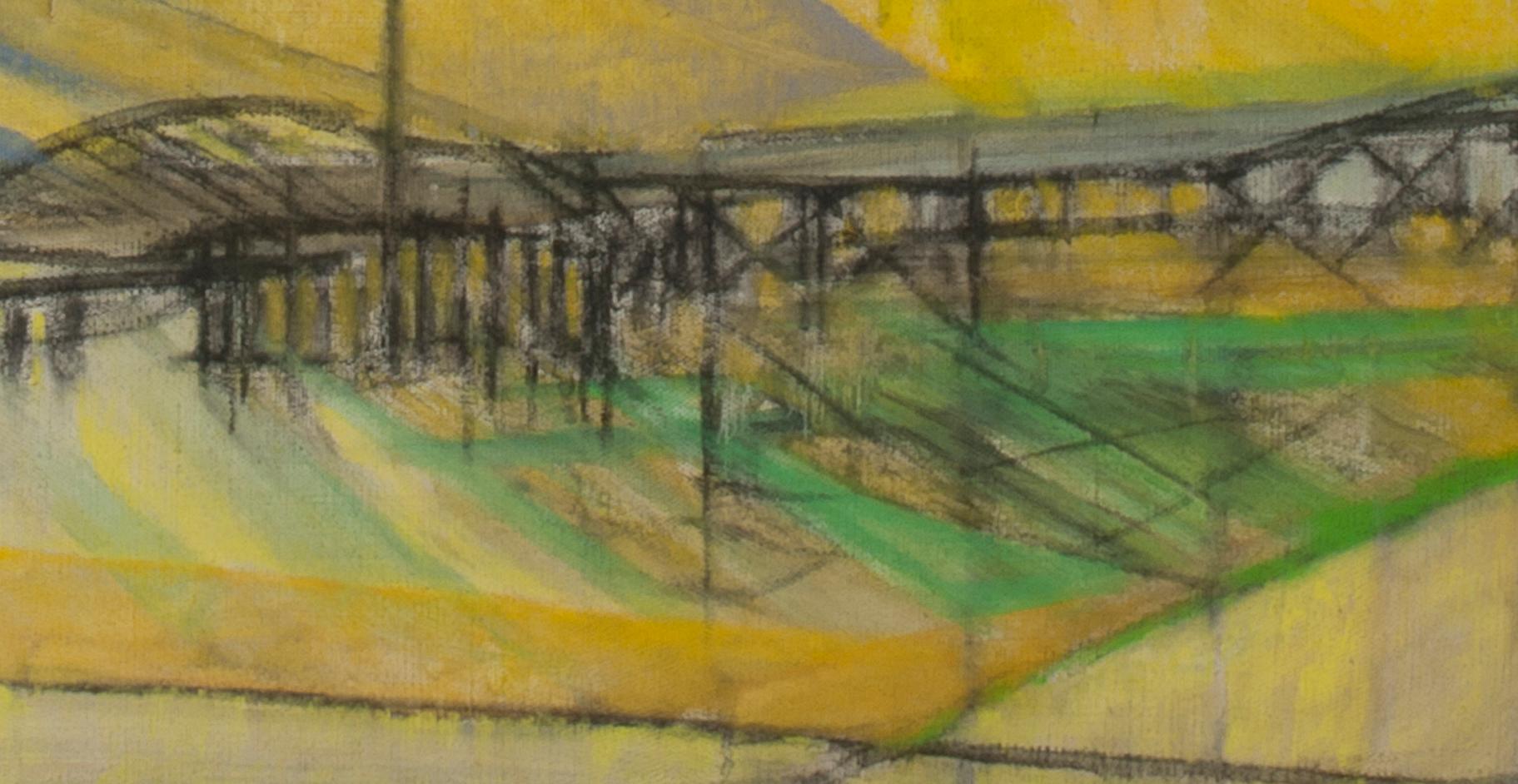 South Hampton 20:45 - Landscape Painting Marrón de Cleve Gray