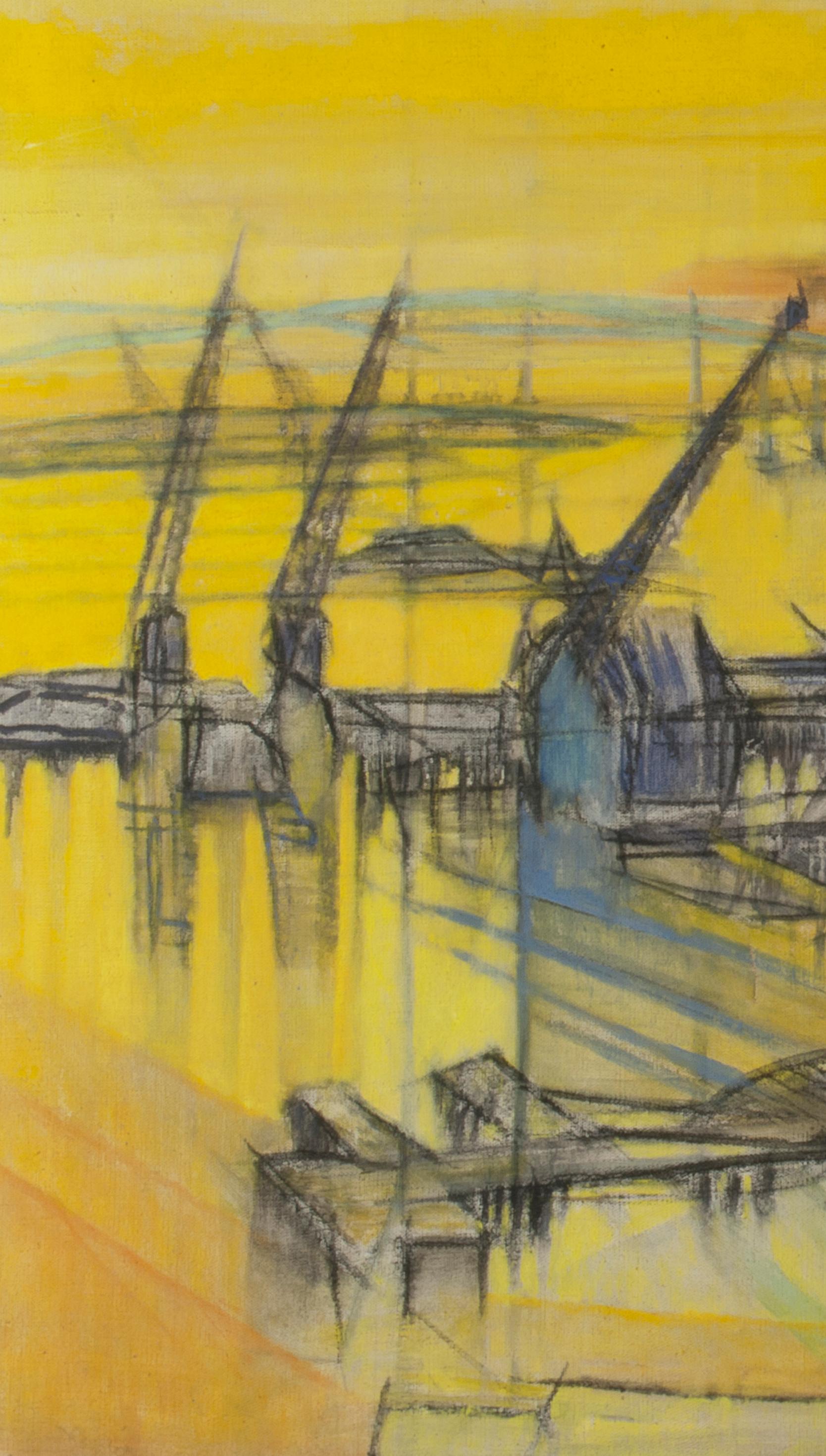 Southhampton 20:45
Firmado Gris abajo a la derecha 
Titulado en el reverso con pintura negra
Óleo sobre lienzo, 28 x 40 pulgadas
Expuesto: Galerías Jacques Seligman (etiqueta) dos veces, precio original 450 $. (Ver foto)
Estado: {Pequeña raja en la