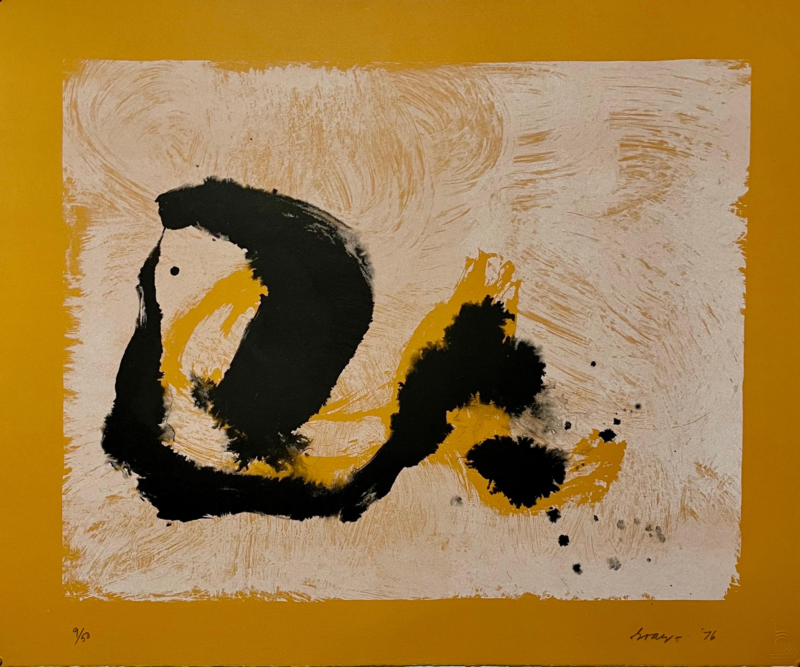 Litografía expresionista abstracta lírica Cleve Gray Litografía Serigrafía en venta 1