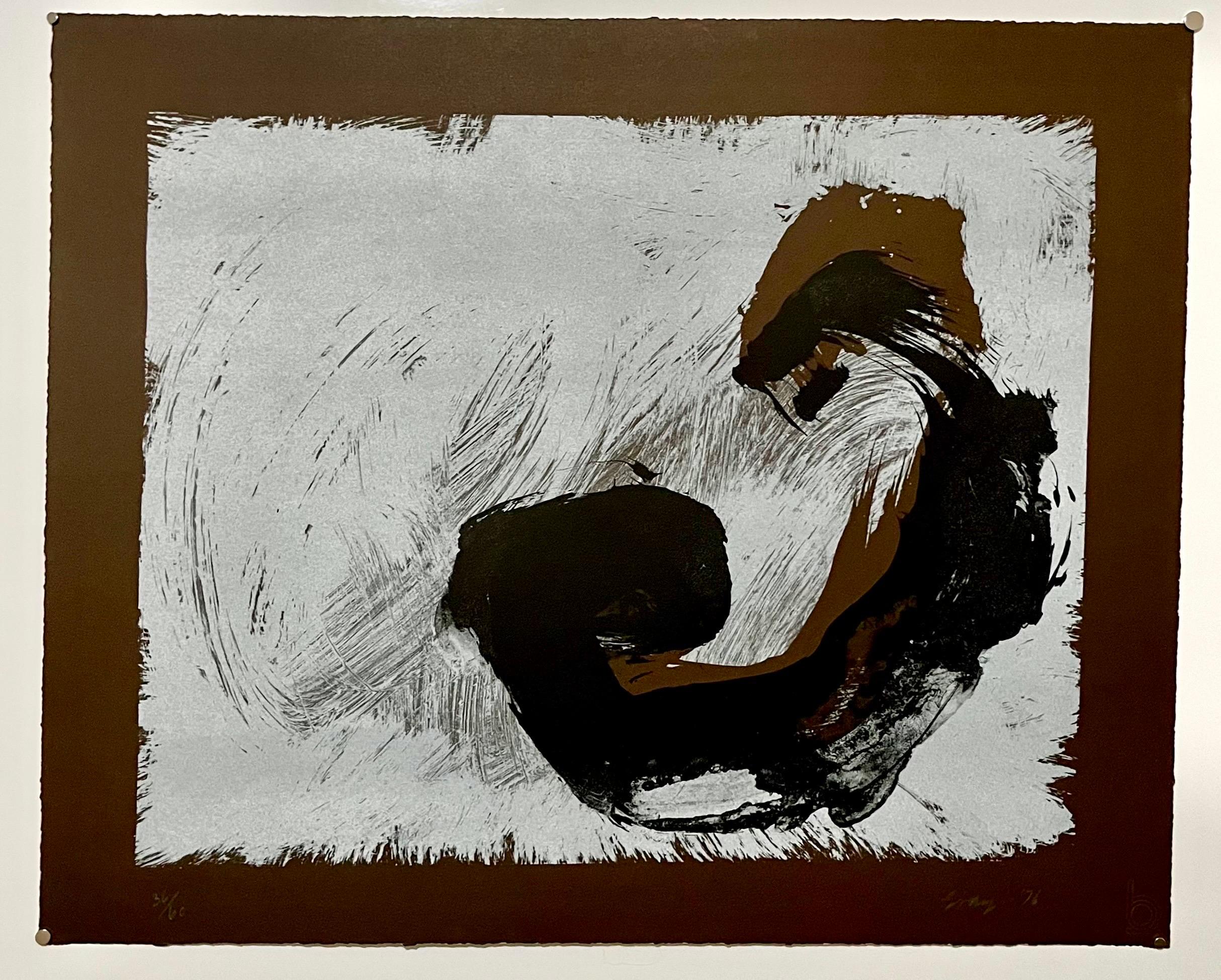 Litografia lirica astratta espressionista Cleve Gray Litografia serigrafica 1