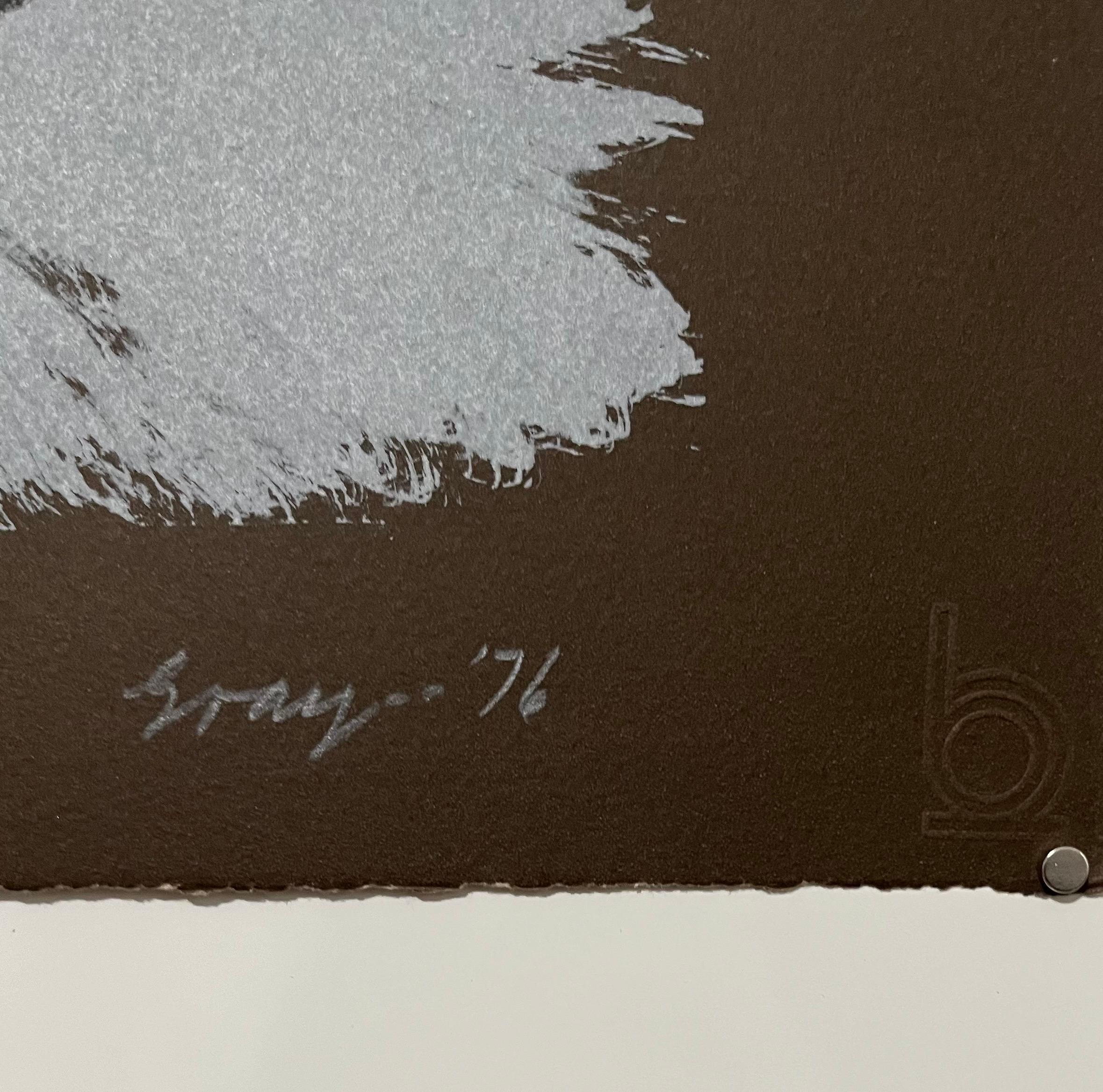 Litografia lirica astratta espressionista Cleve Gray Litografia serigrafica 2