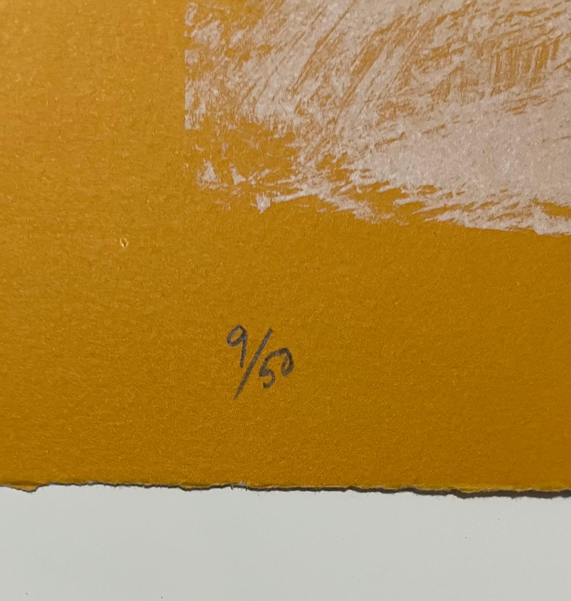 Litografía expresionista abstracta lírica Cleve Gray Litografía Serigrafía en venta 3