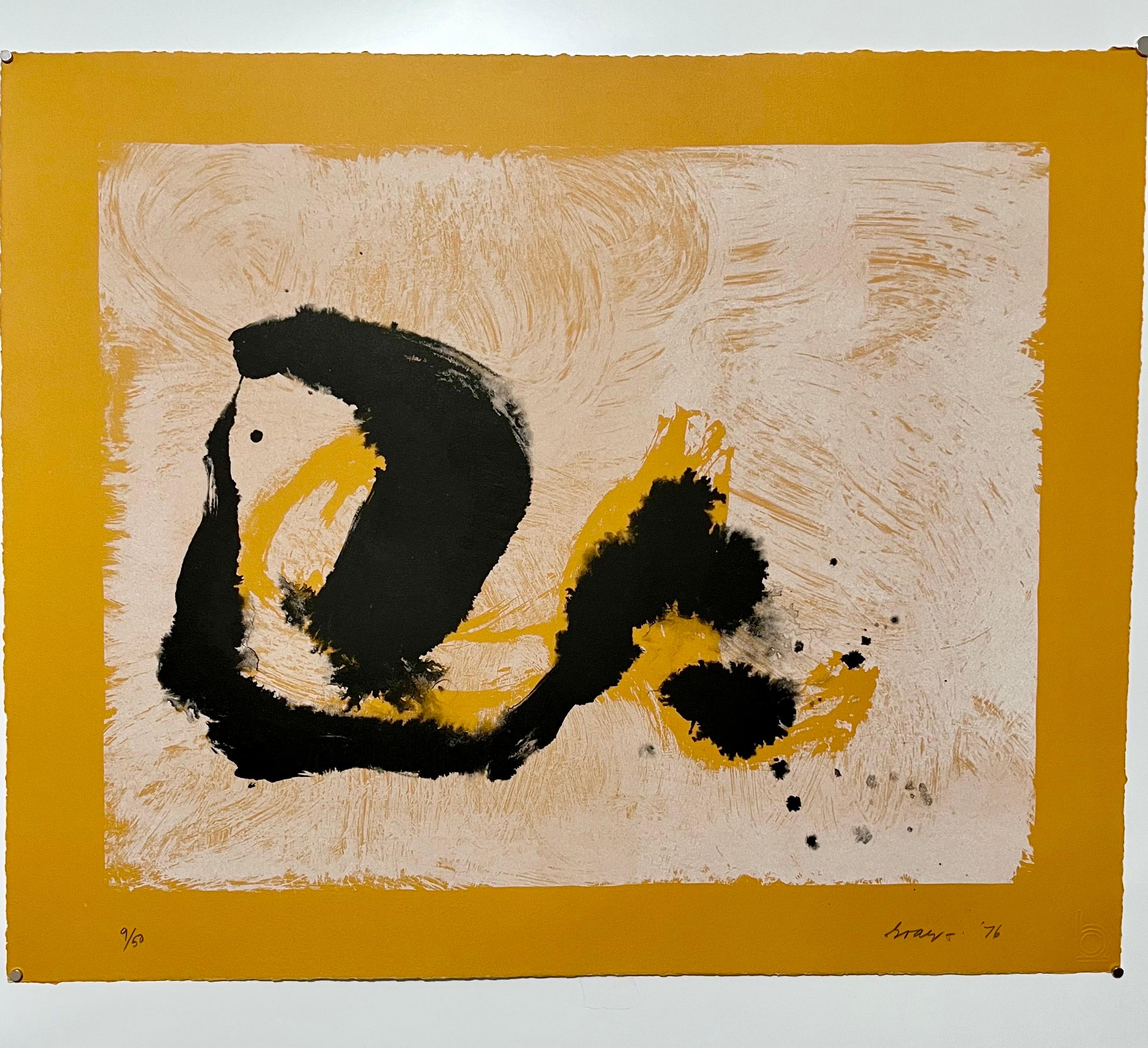 Litografía expresionista abstracta lírica Cleve Gray Litografía Serigrafía en venta 6