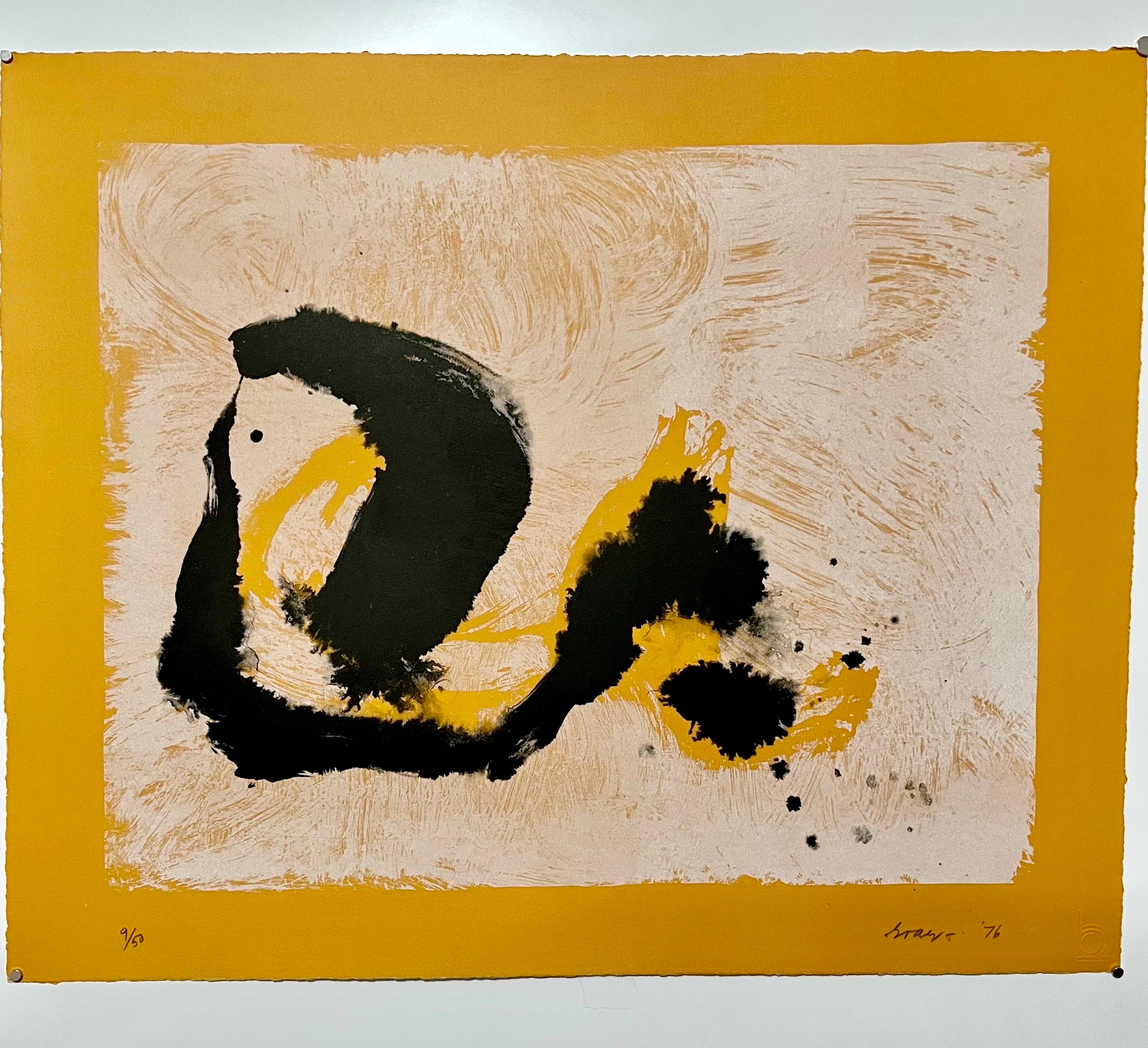 Litografía expresionista abstracta lírica Cleve Gray Litografía Serigrafía en venta 7