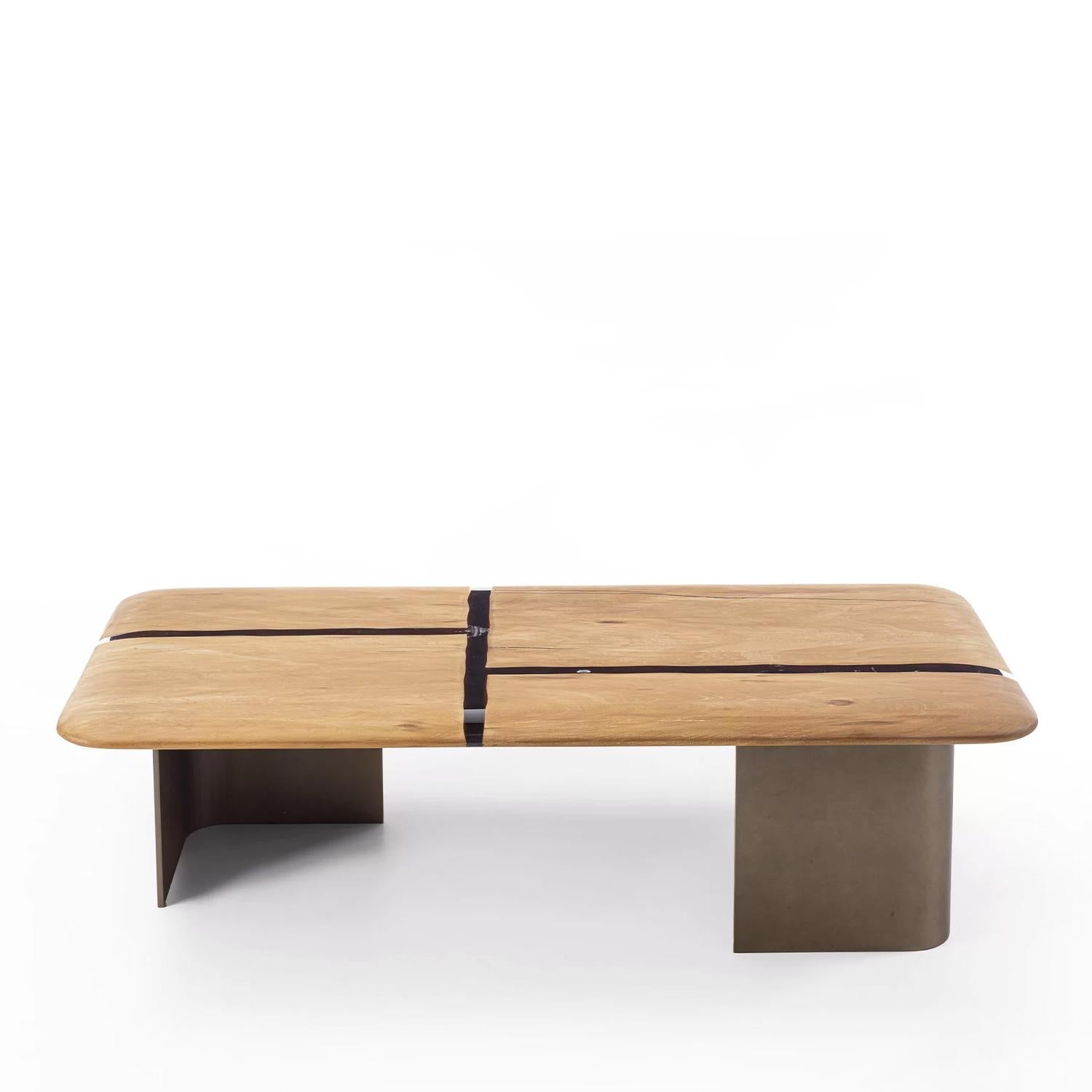 italien Ensemble de 3 tables basses Kauri en bois astucieux en vente