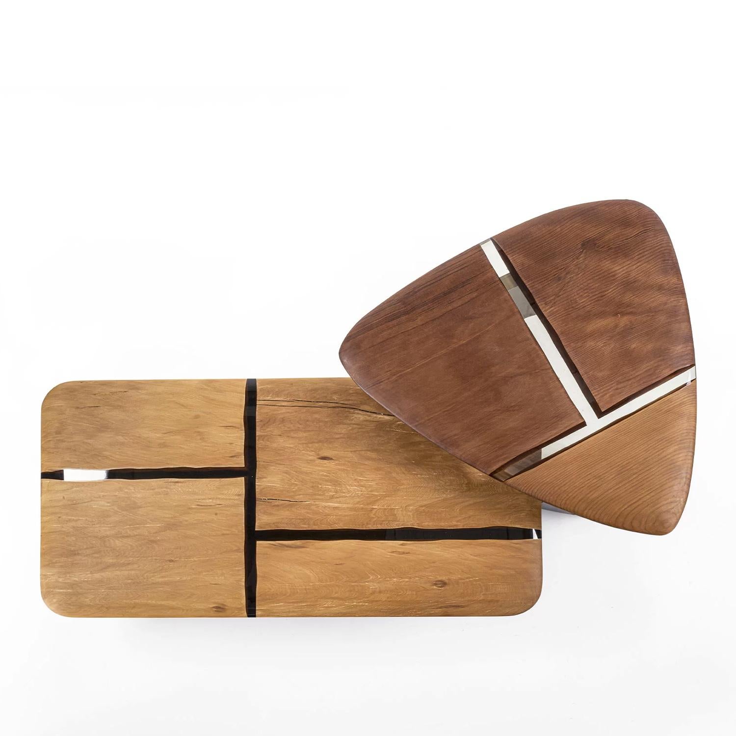 Ensemble de 3 tables basses Kauri en bois astucieux Neuf - En vente à Paris, FR