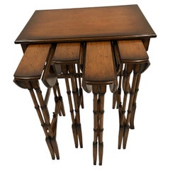 Cleverly Designed Theodore Alexander Nesting Tables with 4 Hidden Round Tables