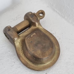 Aschenbecher mit Clevis-Schirm aus massivem Messing, nautisch, 1950/60er Jahre
