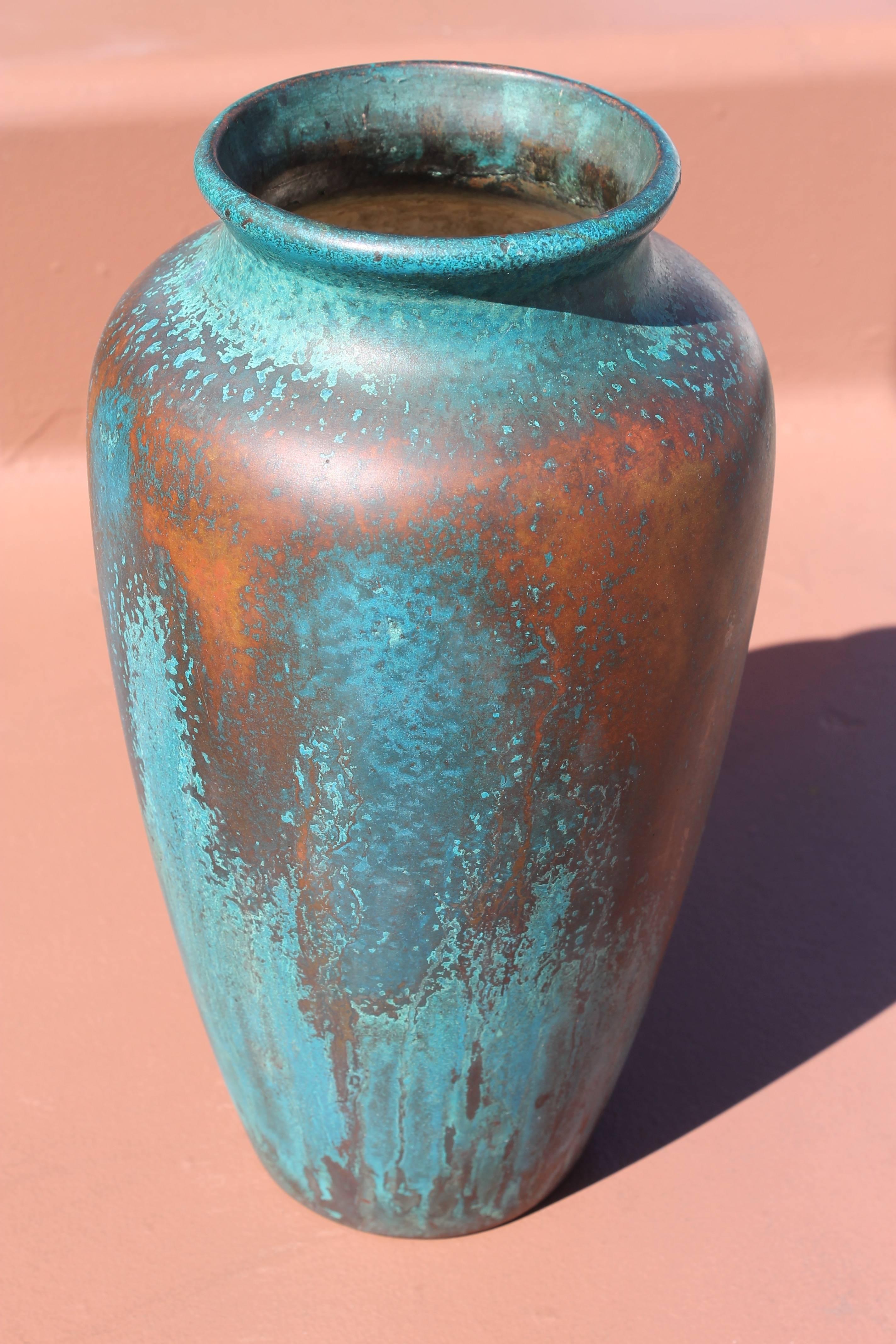 Clewell Copper-Clad Vase In Excellent Condition In Palm Springs, CA