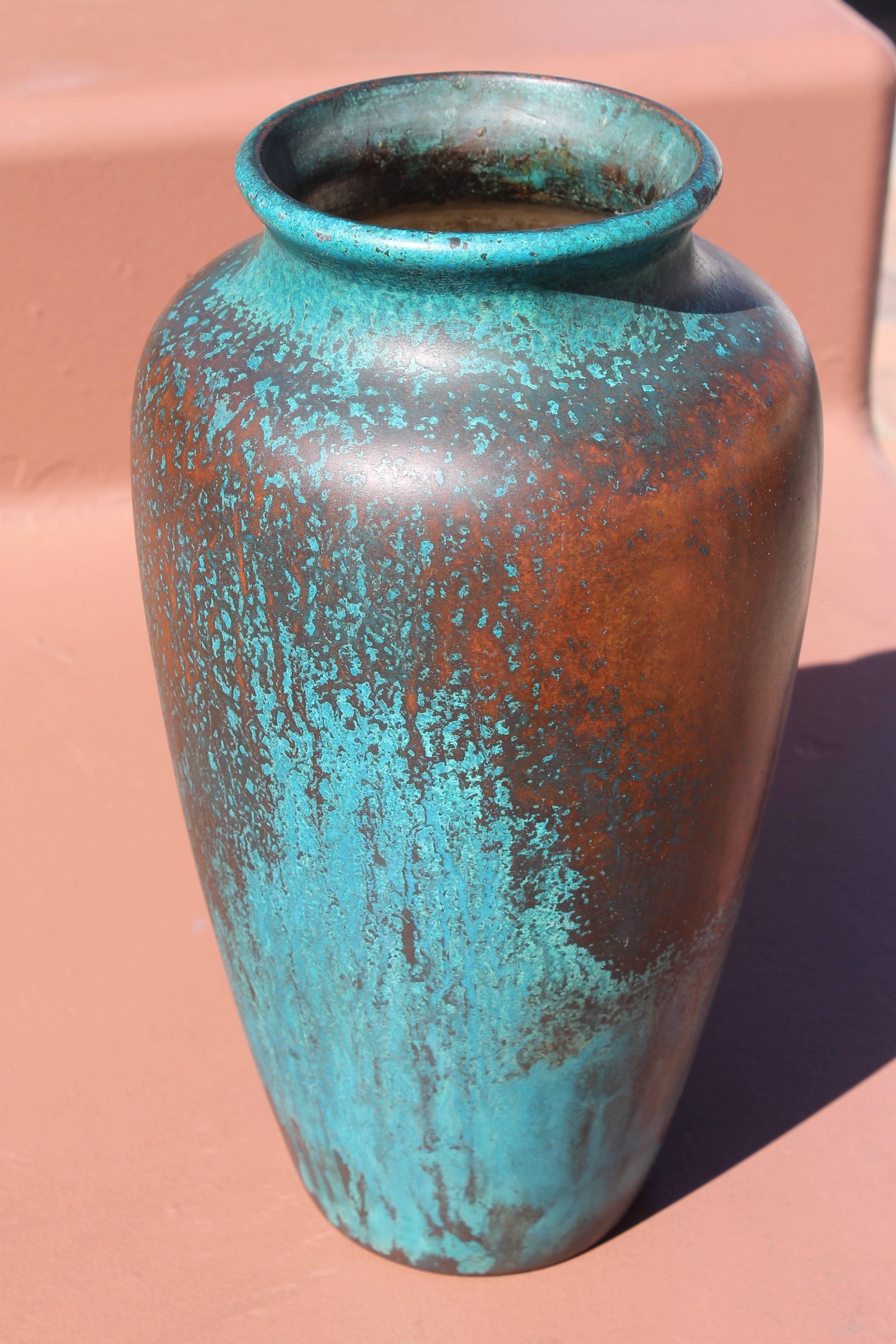 Pottery Clewell Copper-Clad Vase