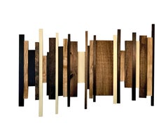 Wooden Soundwave, Abstract Sculpture, 2020