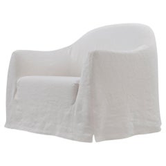 Clichy Linen Slipcover Armchair, Custom Made in Spain