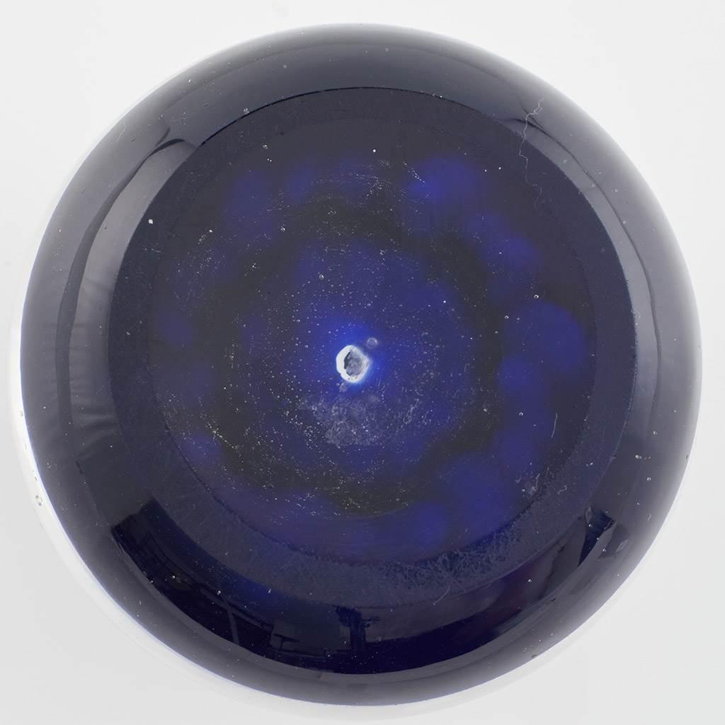Metà XIX secolo Fermacarte Clichy con fondo concentrico blu Millefiori c1850 in vendita