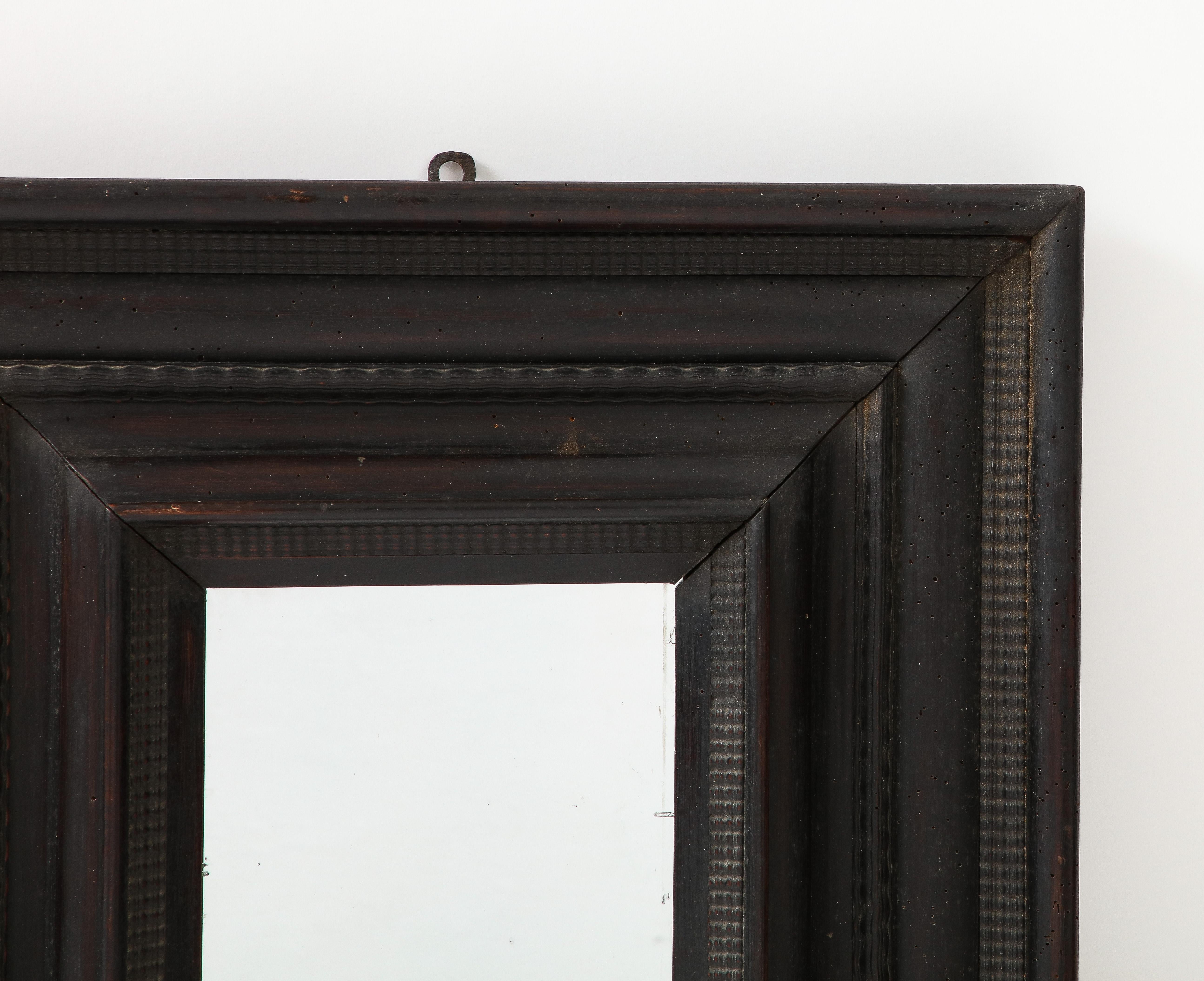 17th C. Italian Ebonized Mirror    For Sale 2