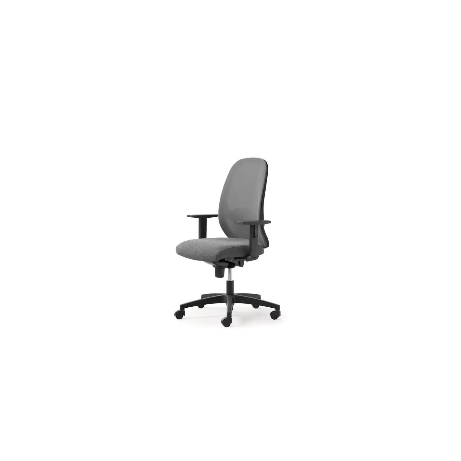 Other Click Task Office Chair With Armrests in Mesh & Upholstery by Quinti Sedute For Sale
