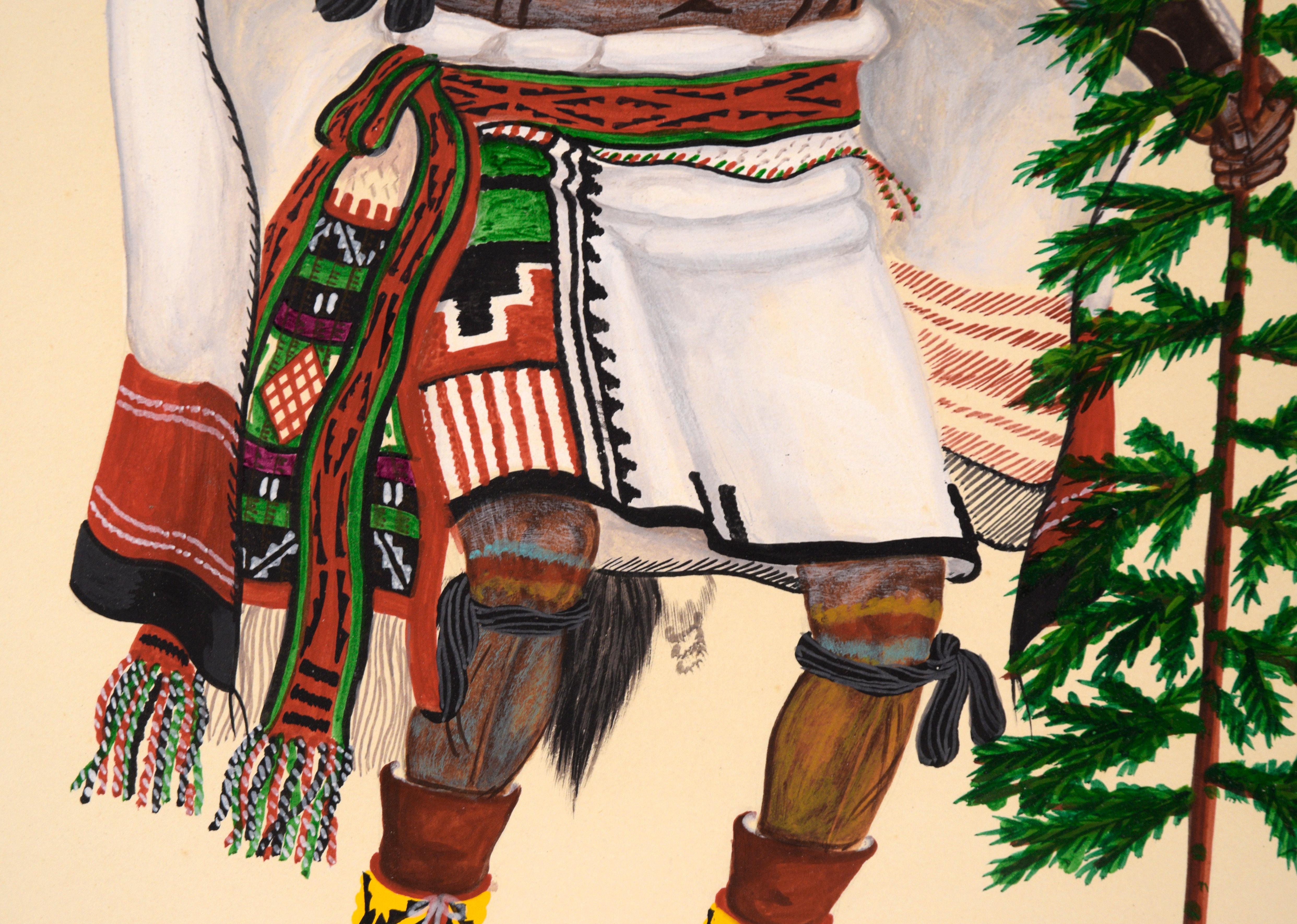 Hopi Kachina Dancer by Cliff Bahnimptewa For Sale 1
