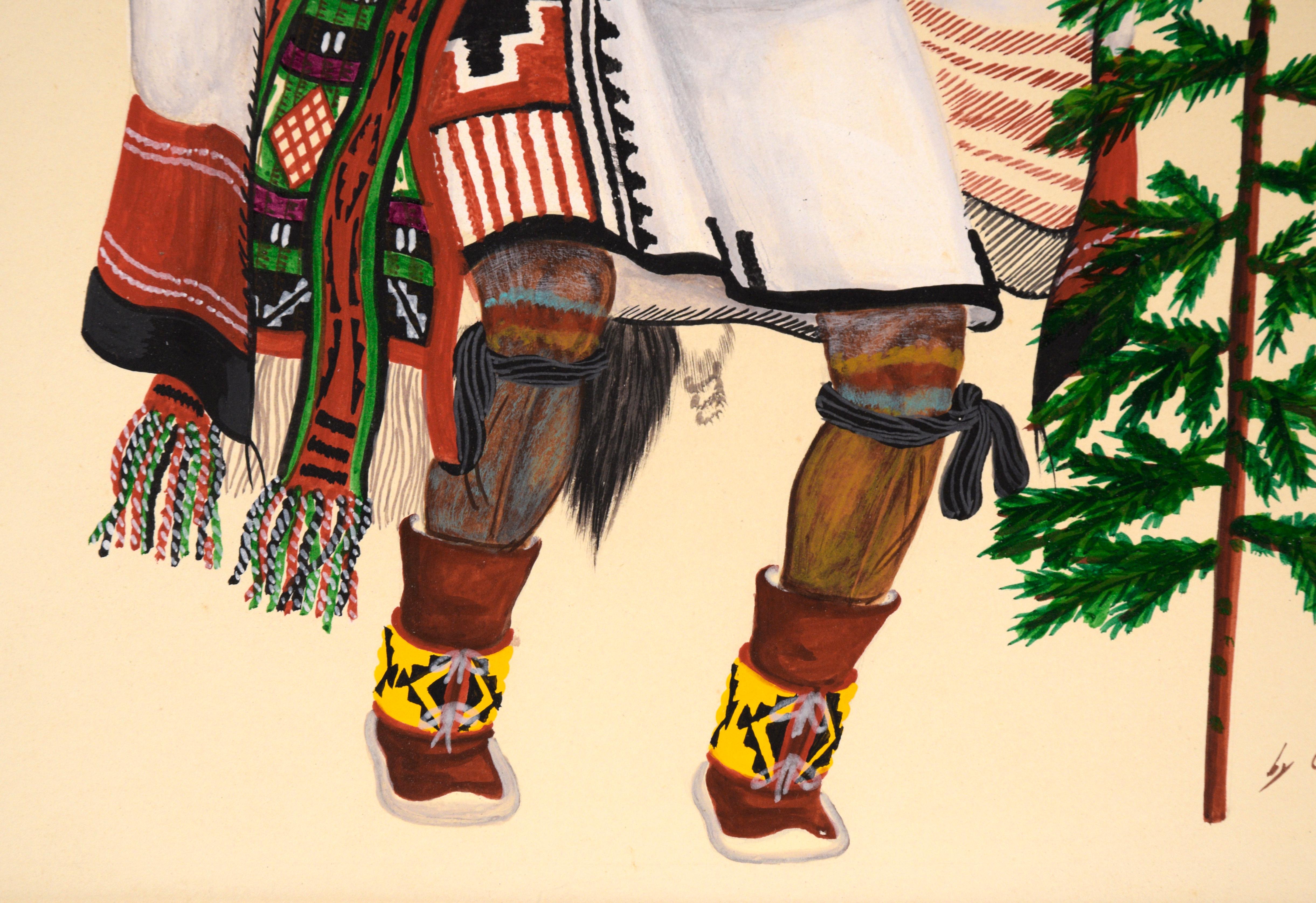 Hopi Kachina Dancer by Cliff Bahnimptewa For Sale 2