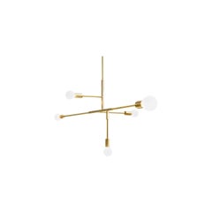 Cliff brass chandelier, LED