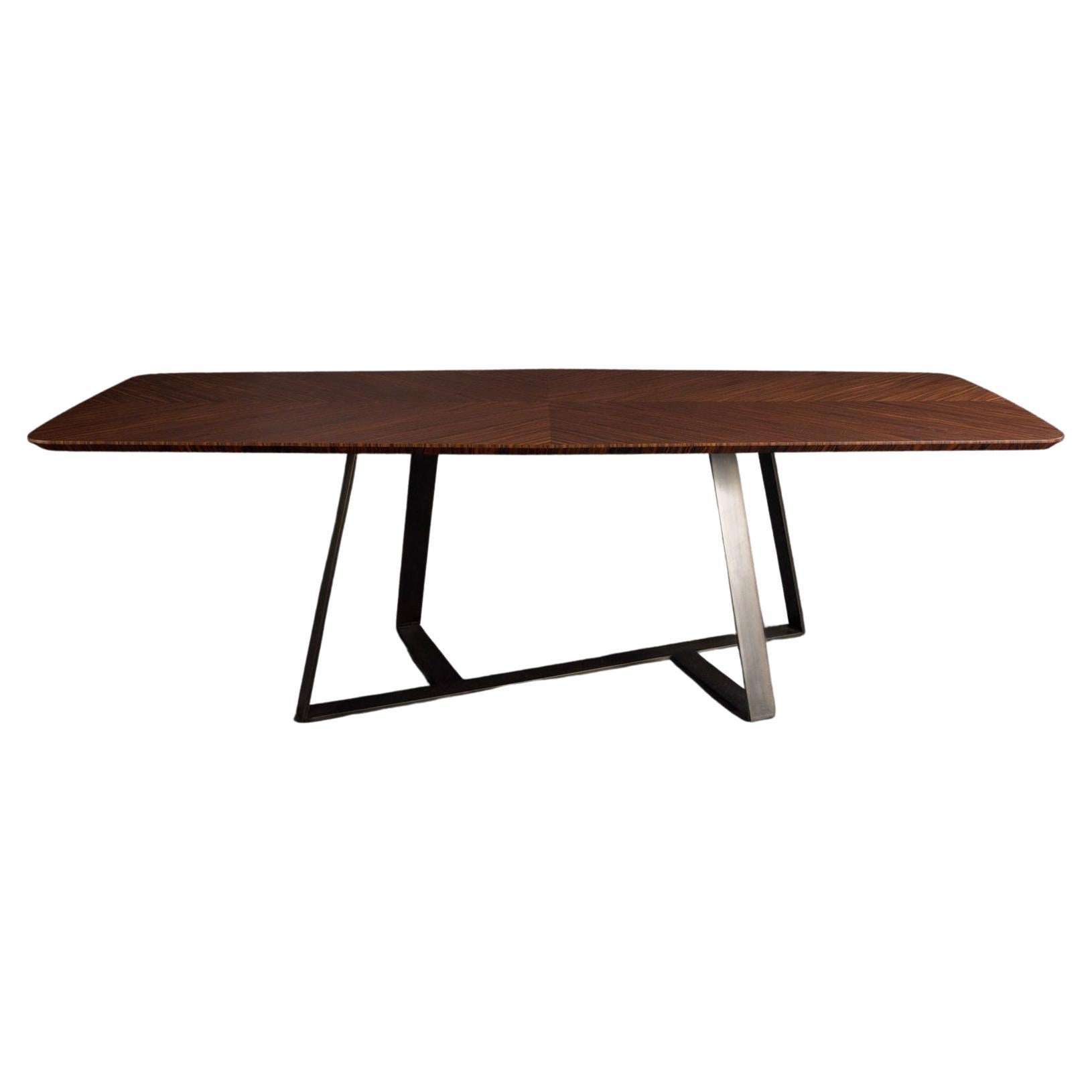Cliff Young Ro-Z Rosewood Boat Shape Dining Table For Sale