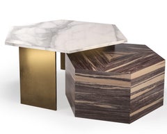 Cliff Young Tempo Marble Nesting Cocktail & Coffee Table