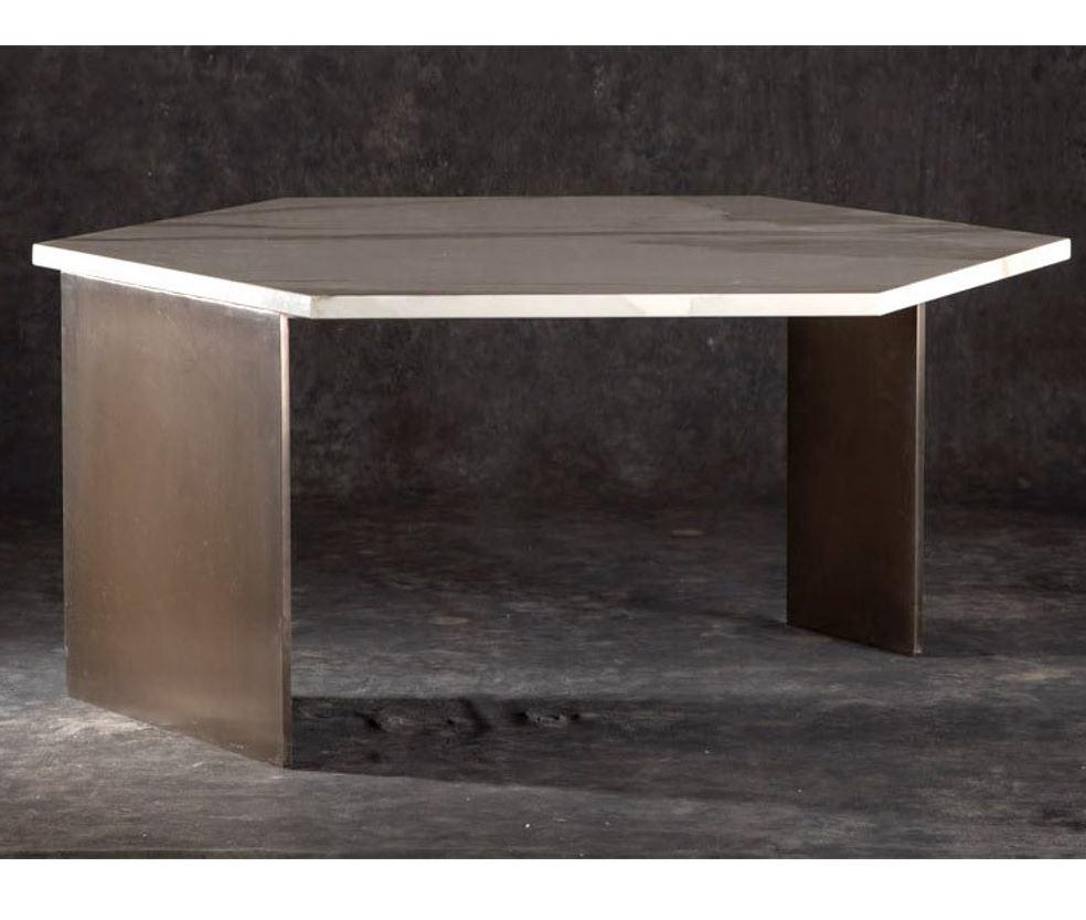 Modern Cliff Young Tempo Marble Nesting Cocktail & Coffee Table For Sale