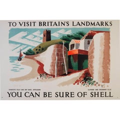 Vintage You can be Sure of Shell 1937 Original Poster Clifford & Rosemary Ellis
