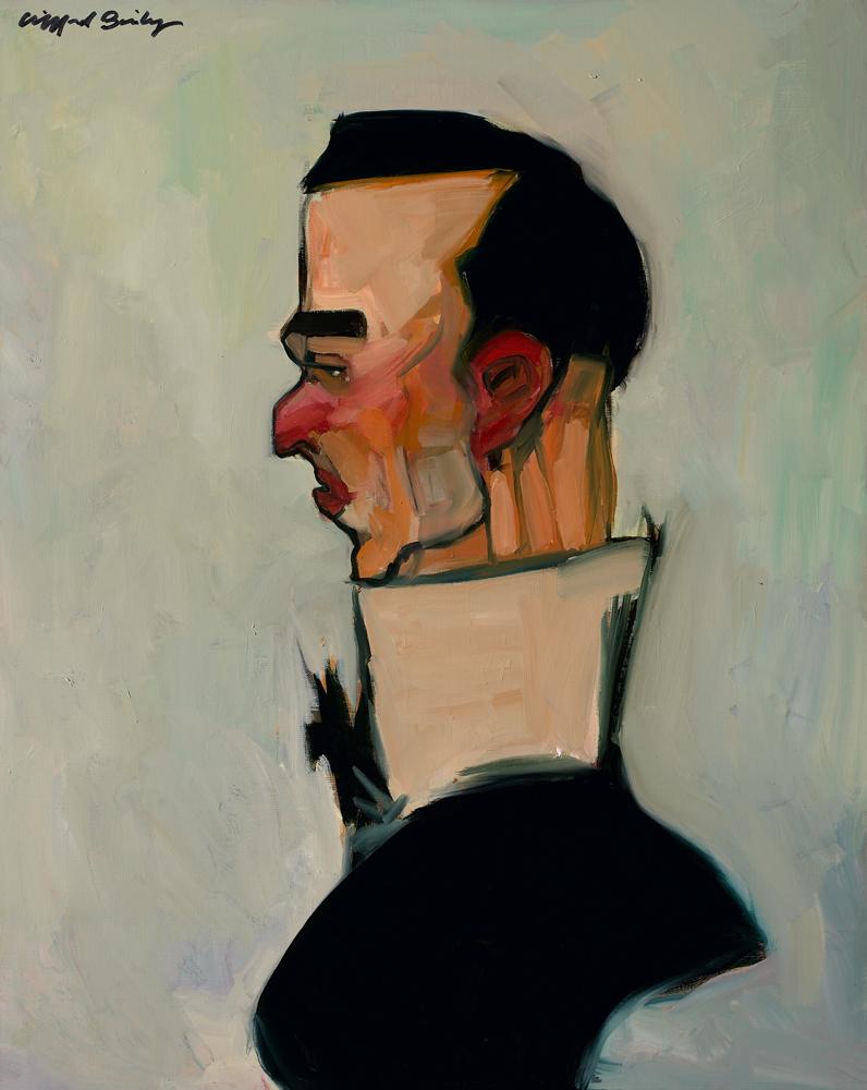 The American  - Marron Portrait Painting par Clifford Bailey 
