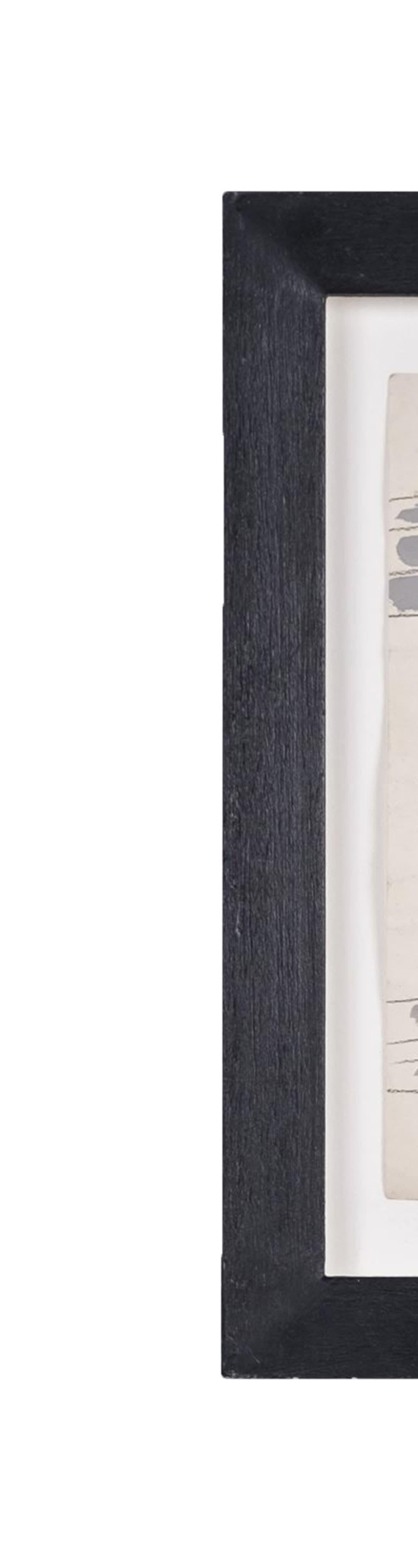 Matita e guazzo su carta
H29,5 x W20 cm (dimensioni della cornice)