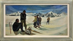 Crossing the Snowfields. 1951. Mountaineering. Climbing. Trekking. Expedition.