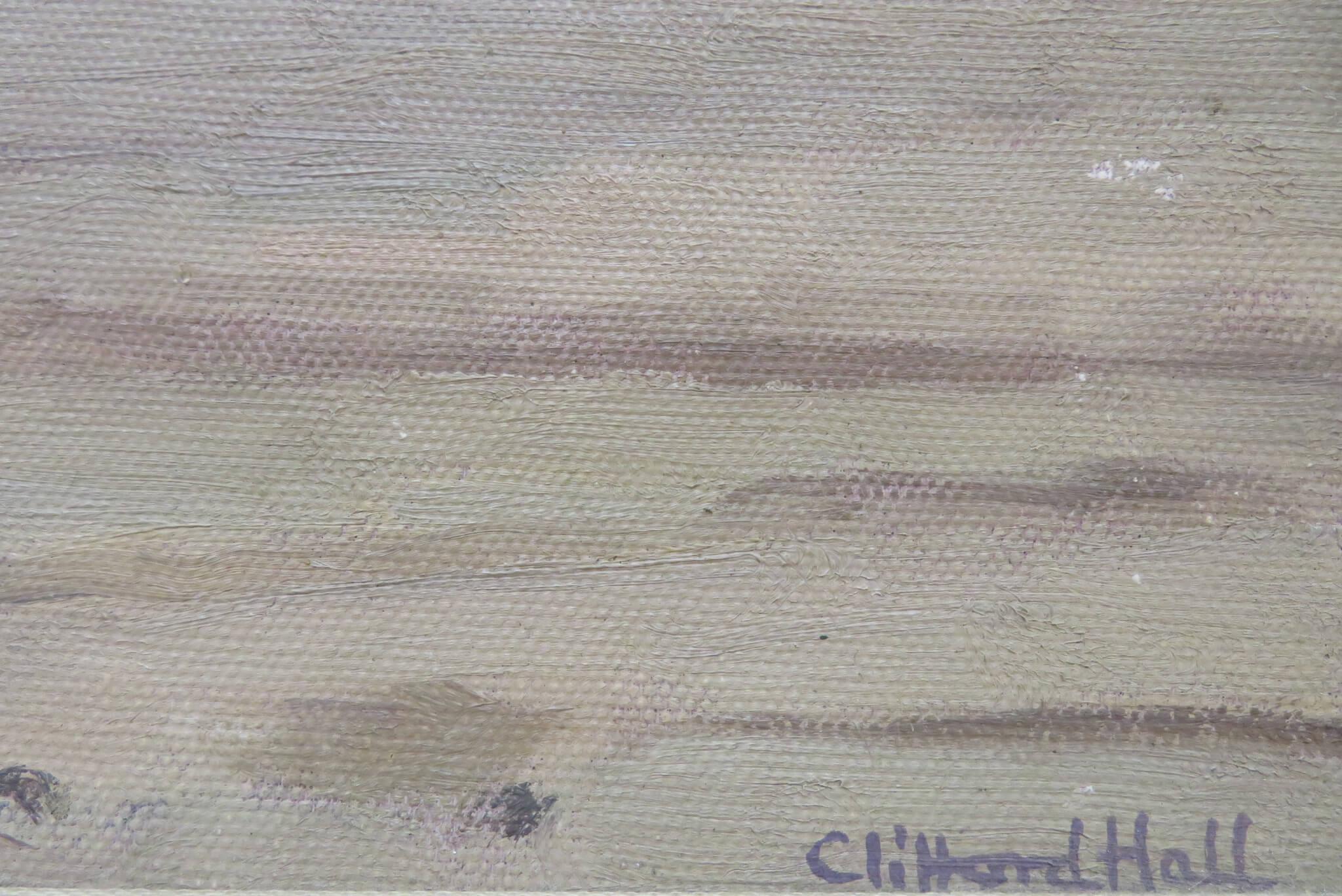 Clifford Hall ROI (1904-1973) óleo original inglés FIRMADO PLAYA GALESES en venta 1