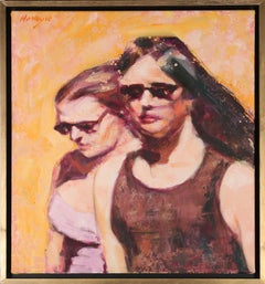 Clifford Hanley (1948-2021) - 2010 Oil, Two Girls