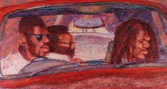 Clifford Hanley (1948-2021) - Olio incorniciato del 1992, A Family Affair