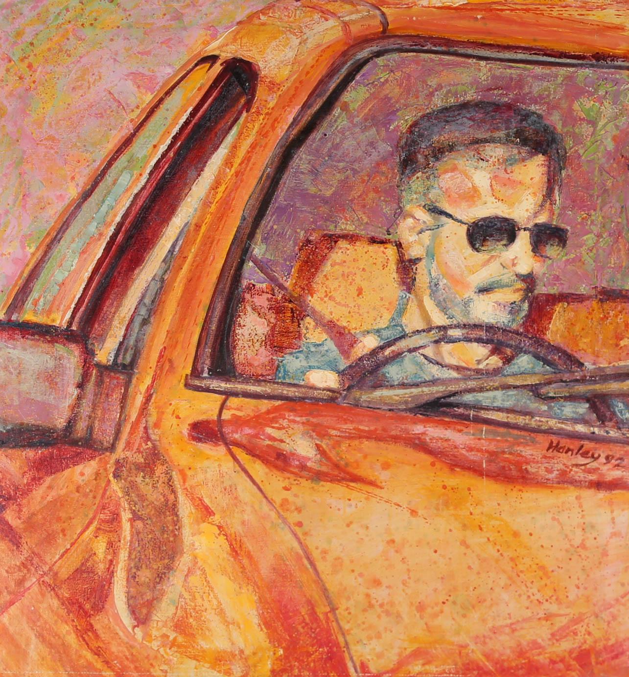 Clifford Hanley (1948-2021) - Framed 1992 Oil, The Geek For Sale 1
