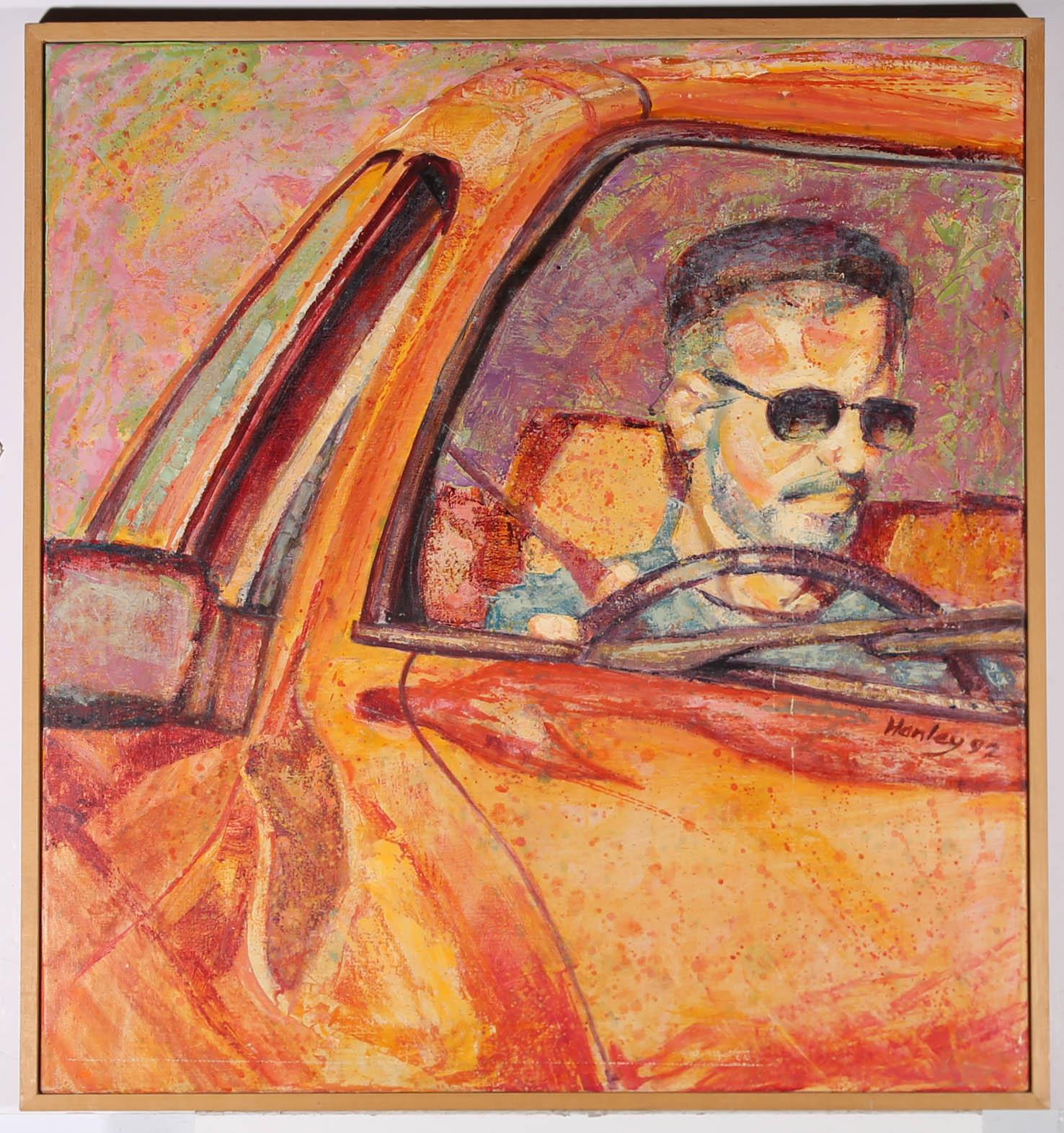 Clifford Hanley (1948-2021) - Framed 1992 Oil, The Geek For Sale 2