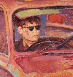 Clifford Hanley (1948-2021) - Framed 1993 Oil, Traffic For Days