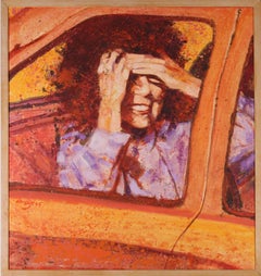 Clifford Hanley (1948-2021) - Framed 1995 Oil, Hand Signals II